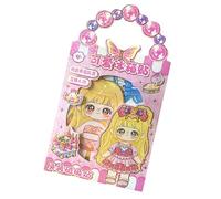 Sghtil Libros de pegatinas para niñas, pegatinas de vestir, libro de actividades de moda, pegatinas de princesas, libro de pegatinas, resistente al agua, para múltiples atuendos, bloc de pegatinas