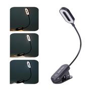 Sghtil Luces de libro con clip para leer por la noche, luz LED de lectura con clip, cuidado de los ojos, atenuación de brillo, luz nocturna cambiable para cabecero de cama, dormitorio