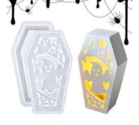 Sghtil Molde de silicona de ataúd - Molde de pantalla de lámpara para decoración del hogar, pantalla de lámpara de mesa de Halloween, hecho a mano para dormitorio, estudio, mesa de comedor, sala de