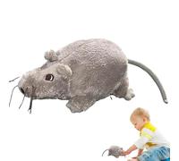 Sghtil Muñeca de peluche para ratones, animal de peluche para ratas,Peluche realista con ratones suaves de peluche | Suministros de fiesta falsos para pequeños chistes para gatos para Halloween y el