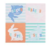 Sghtil Napkins de cóctel de Pascua, servilletas con estampado de conejo | Lindas servilletas de papel decorativas lindas, 20 sábanas/paquete | Pascua proporciona accesorios de reunión de mesa para