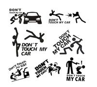Sghtil Pegatina "Don't Touch My Car", "Don't Touch My Car", pegatina para coche, pegatina de advertencia de PVC impermeable "Don't Touch My Car" para coche, camión, SUV, ventana, ordenador portátil