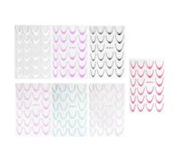 Sghtil Pegatinas de manicura francesa - Pegatinas de uñas para encaje francés,7 hojas de calcomanías vívidas manualidades uñas arte | Para viajar Fechado reunión etapa