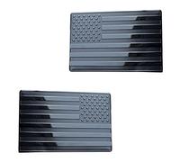 Sghtil Pegatinas de Metal para Coche con Bandera Estadounidense en, con Bandera de Estados Unidos, 2 Unidades de Pegatinas patrióticas, Pegatinas de Cuerpo de Metal Mate de Aluminio, decoración