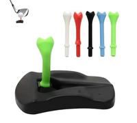 Sghtil Simulador de tees de golf, soporte tranquilo para monitor de lanzamiento, té de golf para esteras, para putting y swing entrenamiento de hombres y mujeres en el jardín y en casa