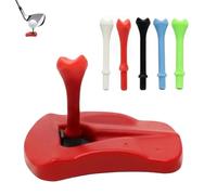 Sghtil Simulador de tees de golf, soporte tranquilo para monitor de lanzamiento, té de golf para esteras, para putting y swing entrenamiento de hombres y mujeres en el jardín y en casa