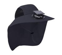 Sghtil Sombrero ventilado con energía solar | Cabello de tesa ancha con ventilación solar | Recargable USB impermeable con ala ancha para senderismo, playa, camping, unisex