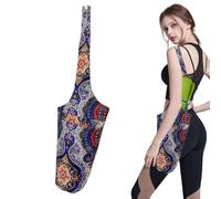 Sghtil Soporte para Esterilla de Yoga, Correa Larga con Bolsillos, Soporte de Alfombra de Pilates de, Bolsa de Gimnasio de Pilates, Suministros de Yoga para Mujer y Hombre