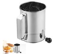 Sghtil Tamiz de azúcar en polvo, colador de harina - colador de acero inoxidable - colador de taza portátil, colador de mano, utensilios de cocina de pastelería