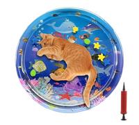 Sghtil Tapete de juego de agua para mascotas, tapete sensorial de peces acuáticos para gatos, cama para dormir, días calurosos, almohadilla de refrigeración para sofá, balcón, patio, razas pequeñas