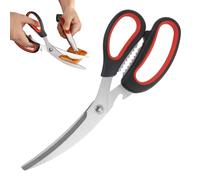 Sghtil Tijeras de cocina - Herramientas versátiles de acero inoxidable, con mango cómodo, antideslizante, lavable en el lavavajillas de acero inoxidable seguras, para cortar el hogar pollo carne