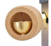 Sghtil Timbre magnético para dormitorio, campanilla de madera con imán, timbre sin taladrar, decoración rústica para casa, taller, oficina y salón