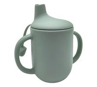 Sghtil Vaso para niños pequeños, prueba de fugas, vaso de transición, botella de silicona con asas, vaso de agua de 150 ml, prueba de fugas, vaso de entrenamiento para bebés