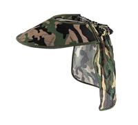 Sghtil Visera de casco de seguridad con bordes completos | Protector de cuello ajustable | Anti-UV transpirable ajustable para cara, cabeza jardinería actividades al aire libre