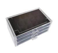 Sghtil Vitrina para piedras preciosas - Contenedor para cristales y maletín de viaje, organizador con 54 compartimentos para fósiles gemas, miniaturas, niños, recuerdos, objetos regalos