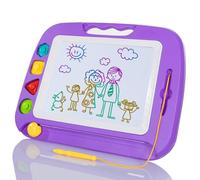 SGILE Pizarra Magnética Infantil, 42x32cm Grande Magnético Pintura de la Escritura Doodle Sketch Pad, Juguetes para Niños Infantiles, Morado