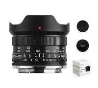 SGimage 7.5mm F2.8 Objetivo, ultra gran angular ojo de pez para cámaras E-Mount, peso ligero 326 g, construcción metálica, fotografía de cielo estrellado, campo de visión de 170°