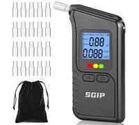 SGIP Alcoholímetro, Alcoholímetro Homologado Pantalla Digital LCD Azul Alcolimetros Portátil con 20 Boquillas, Precisión para Uso Personal Profesional Hogar Sople