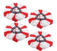 Sgizoku 4 Cabezales de mopa de Repuesto compatibles con Viledas Recambio Turbo,Recambios de mopa compatibles con el Cabezal de mopa O-Cedar