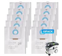 Sgizoku 496187 - Bolsa de filtro para extractor de polvo Festool CT 26, CTL 26E, CTM 26 E, CTL 26 E AC, CTM 26 E AC, CTL 26 E AC RENOFIX Cleantec Series, bolsa de polvo para Festool SC FIS-CT 26/5