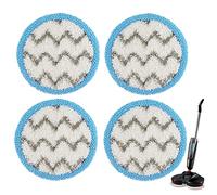 Sgizoku Almohadillas de repuesto compatibles con juegos de microfibra Vileda/Livington Steam Twister/Dyson/Hurricanes - Almohadillas universales de limpieza de vapor de 15 cm, lavables a máquina