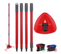 Sgizoku Base de Cabezal de fregona giratoria con Mango Compatible con Viledar/O-cedars 2 en 1, 3 en 1 Turbo Mops Recambio para mopas Turbo Smart/EasyWring&Cleaning - No Incluye paño de fregona