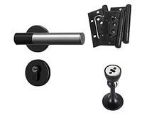 SGKJPHW Manija de palanca de bloqueo de puerta de privacidad de aleación de zinc - Función de silencio for dormitorio y baño(ModelD)