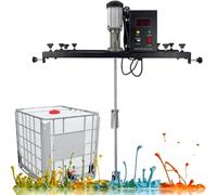 SGKOMN Agitador de Barril Comercial de 980 W, máquina agitadora de Pintura IBC de 1 tonelada, con Soporte de Colgador, hélice Plegable, para agitador de disolvente de Tinta., Packageb