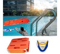 SGKOMN Camilla de Rescate acuático, Tabla espinal Plegable para Piscinas públicas, Tabla de Rescate portátil para Perros Grandes/Adultos, Tabla de Transporte de Emergencia co, 4-Fold