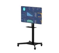 SGKOMN Carro móvil para TV - Soporte para TV con Ruedas para televisores de Plasma/LCD/LED de 32 a 65 Pulgadas, Elevador eléctrico automático para TV con Estante para portá, 32-65in TV