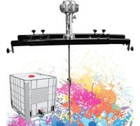 SGKOMN Mezclador neumático de Pintura, agitación giratoria de 360°, elevable y con Soporte Auxiliar, para Materiales de Recubrimiento de Pintura y Tinta líquida Viscosa.
