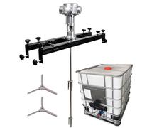 SGKOMN Mezcladora neumática para Tanques, agitador neumático para IBC, con Soporte Ajustable de 72-120 cm, hélice Plegable, para agitación de disolventes de Tinta líquida viscos