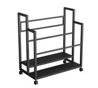 SGKOMN Soporte para Esterilla de Yoga, Soporte para Esterilla de Yoga, Estante móvil para Esterilla de Yoga, Estante de Almacenamiento de Esquina con Rodillos de Espuma, Black-100cmx43cmx80cm