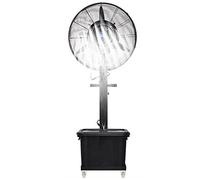 SGKOMN Ventilador de Pedestal con nebulizador de Alta Resistencia, Ventilador de pie oscilante Industrial con Tanque de 9 galones, 3 velocidades, para refrigeración Exterior., Black-71cm/28in