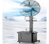 SGKOMN Ventilador Industrial de Pedestal con depósito de Agua de 11 galones, Ventilador de refrigeración de Alta Resistencia para Patio, Invernadero, Taller de fábrica., 650mm/26in