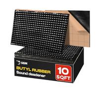 SGM Tapete negro de alta calidad para amortiguar el sonido del automóvil, 120 mil (3 mm), 10 pies cuadrados (0.92 m²), amortiguador de sonido automotriz, material de butilo autoadhesivo para