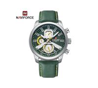 (SGNGN)2022 Relojes para hombre NAVIFORCE Correa de cuero Calendario Reloj de cuarzo Militar Impermeable
