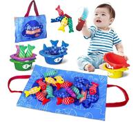 Sgqtqybk Juguetes Montessori para un Juego de Pesca de Tela educativa de 1 año para niños clasificación de Color de Color para niños Toyos de Aprendizaje para bebés