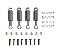 SGREHJDR 4 Piezas for WLtoys 284131 284010 284161 k989 k969 RC 1/28, Piezas de Metal for Coche de Control Remoto con Amortiguador de Resorte Incorporado(Titanium)