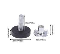 SGREHJDR 8 Piezas de niveladores de Muebles Ajustables con Rosca M6 for el hogar, Patas de Silla con Tornillos, niveladores de Patas for Muebles, duraderos y fáciles de Usar