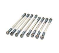 SGREHJDR 8 Piezas de Repuesto metálicos for Coches RC: varillaje de chasis Ajustable Compatible con MN 1/12, MN128, MN86 y G500. Accesorios for Coches de Control Remoto.(Dark Grey)