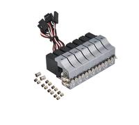 SGREHJDR Bloque de válvulas microhidráulicas Motive-RC de 1/2/3/4/5/6/7 Canales con servo de Engranajes metálicos for actualización de Modelo de Escritorio RC LESU de estático a dinámico(7CH)