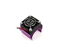 SGREHJDR Disipador de Calor for Motor de Coche RC de 36 mm de diámetro (540/550), radiador/Enfriador con Aletas de refrigeración, Ventilador de 5 V CC (4010) for Piezas de Mejora HSP SCX10.(Purple)