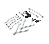 SGREHJDR Kit de Barras de dirección y de Acoplamiento de chasis de Metal for Coches RC, Compatible con FMS 1/24 XQ FCX24. Accesorios for Coches de Control Remoto.(Army Green)