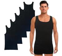 SGS Pack de 5 Elegantes Camisetas de Tirantes y Chalecos para Hombre Extra Largo +12 cm - Camiseta Tirantes Hombre, Camiseta Sin Mangas para Hombres