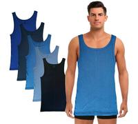 SGS Pack de 5 Elegantes Camisetas de Tirantes y Chalecos para Hombre Extra Largo +12 cm - Camiseta Tirantes Hombre, Camiseta Sin Mangas para Hombres