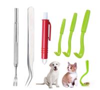 SGSCFG 1 Conjunto De Juegos De Limpieza De Garrapatas, Tumba De Insecto De Plástico, Clip De Trucos, Herramienta De Limpieza De Mascotas.