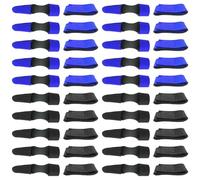 SGSCFG 10 Conjuntos De Cubiertas Protectoras De Caña De Pesca, Accesorios De Pesca Al Aire Libre, Cubiertas Protectoras contra El Viento, Riemdesign Portátil (Negro, Azul).