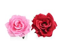 SGSCFG 2 Piezas De Aguja para El Cabello Rosa, Accesorios Simulados para El Cabello De Flores, Broche De Flores, Accesorios para El Estilo De Baile, Decoración De Vestidos De Novia.