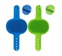 SGSCFG 2 Piezas De Cepillo De Baño De Silicona Mascota, Cepillo De Masaje Ajustable, Cientos De Cepillo De Limpieza, Cepillo De Depilación Suave, Suministros para Mascotas.